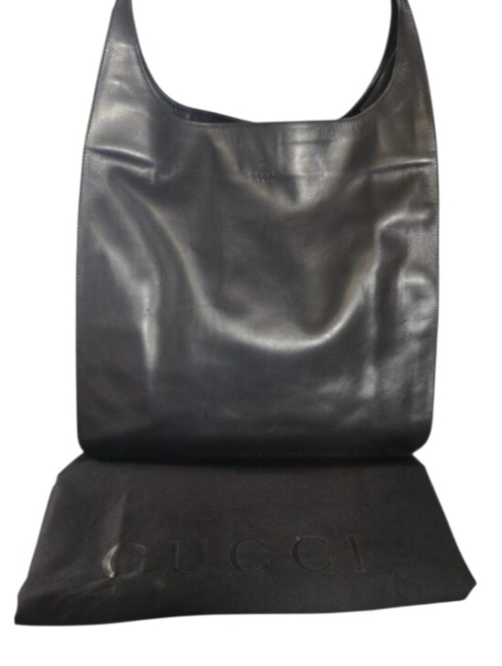 Gucci Vintage Tom Ford Era Calfskin Leather Hobo Bag w/ Dustbag & COA In EUC